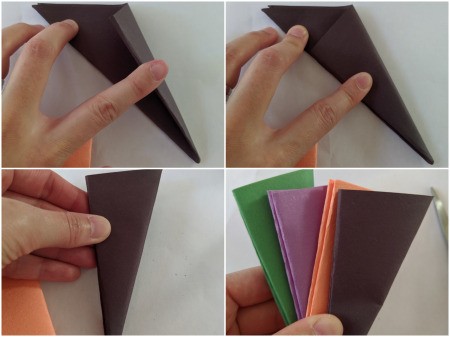 Paper Web and Spider Toss Game - fold one more time