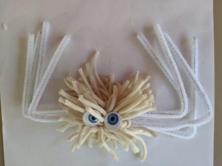 Paper Web and Spider Toss Game - glue on eyes