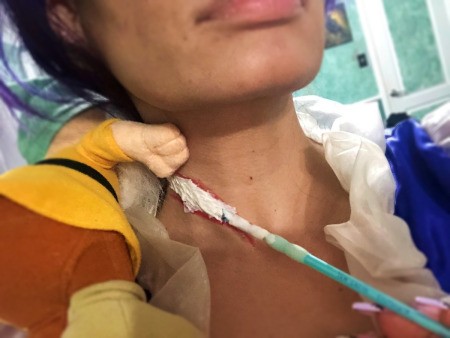 Snow White and the Undead Dwarves - add more layers of latex over the TP until it is thick