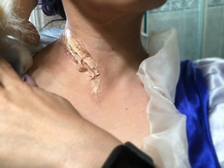 Snow White and the Undead Dwarves - cut out some flaps to make it more raggedy