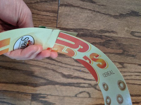 Recycled Cardboard Turkey Hat - view from inside the ring/crown