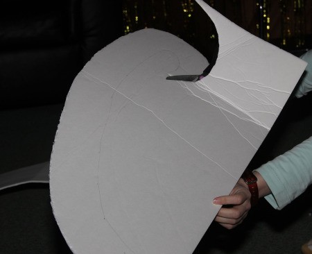 Labyrinth Movie Costumes - cutting foamboard