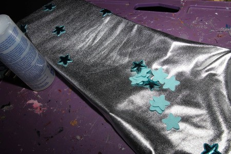 Outer Space Princess Riding Shooting Star Illusion Costumes - dressing up the legs