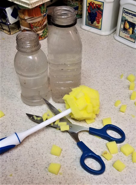 Making a Custom Bottle Washer - cut down bottle scrubber