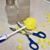 Making a Custom Bottle Washer - cut down bottle scrubber
