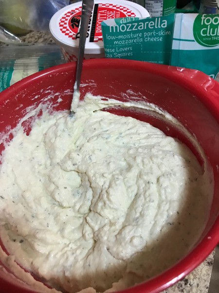 mixed ricotta filling