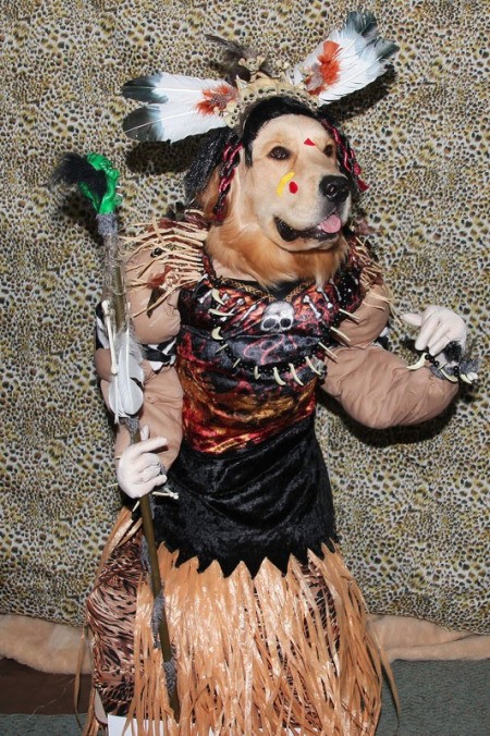 Witch Doctor and Shrunken Head Costumes - finished witch doctor costume