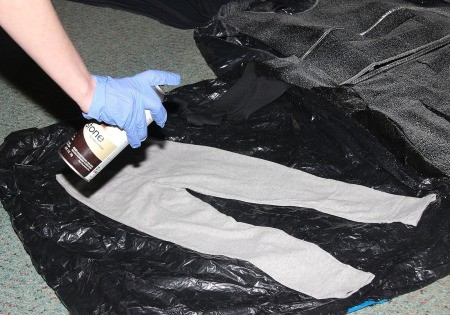 Constructing the soldier costume.