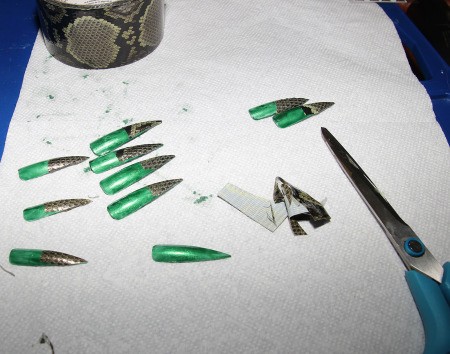 Constructing the Medusa costume.