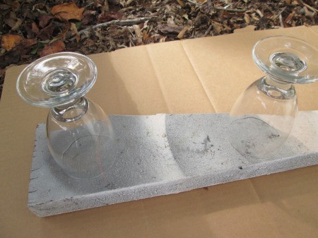 Drinking Glass Candle Holders - clean and dry stemmed glasses
