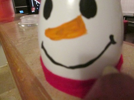 Drinking Glass Candle Holders - face painted on