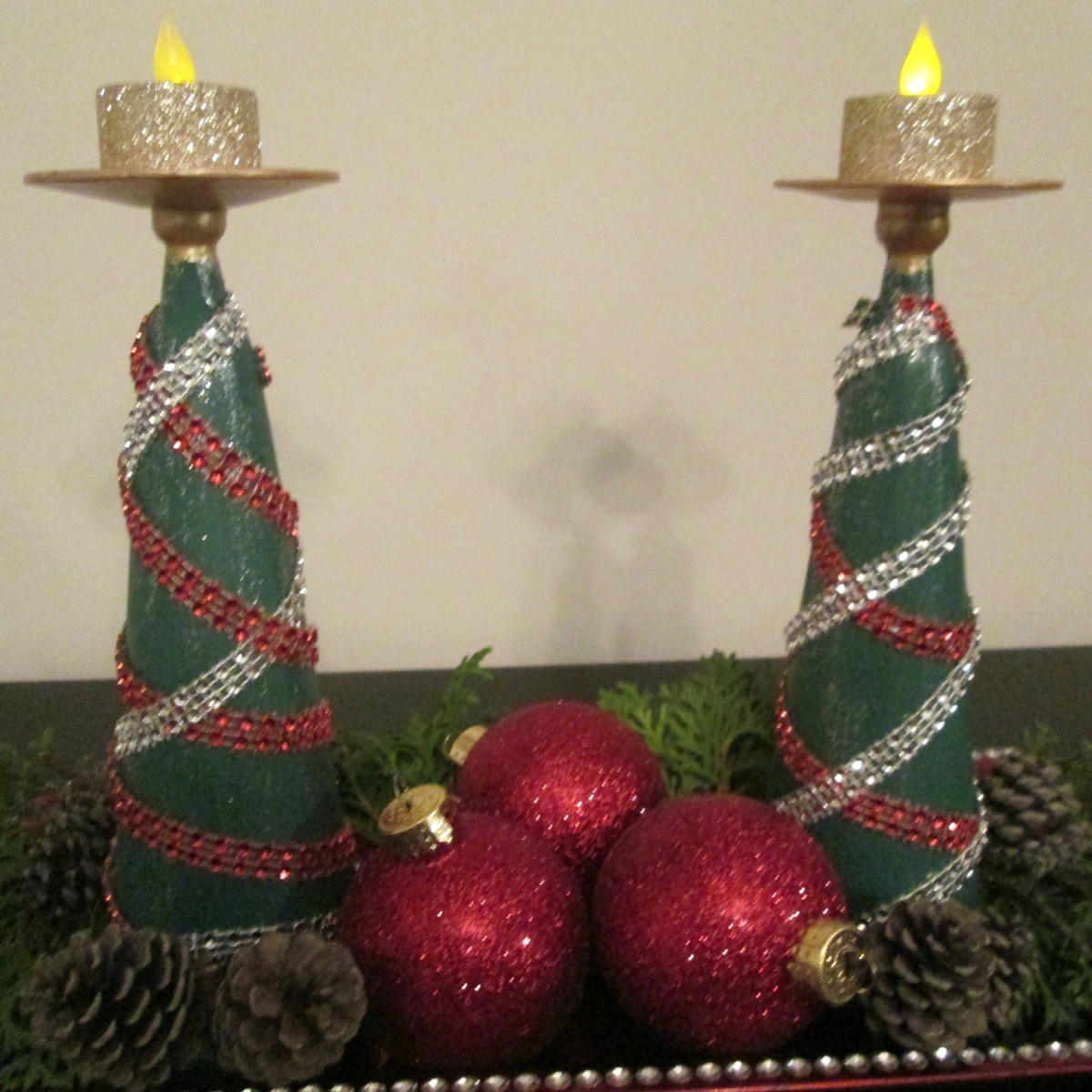 DIY Christmas Tree Candle Holder