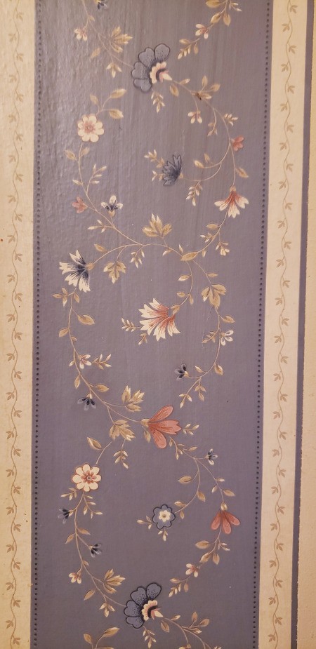 Looking for Discontinued Wallpaper - blue background with pretty floral pattern
