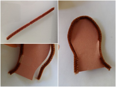 Turkey Pumpkin - cut pipecleaner to fit around the head