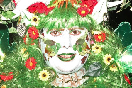 Face paint on a forest nymph.