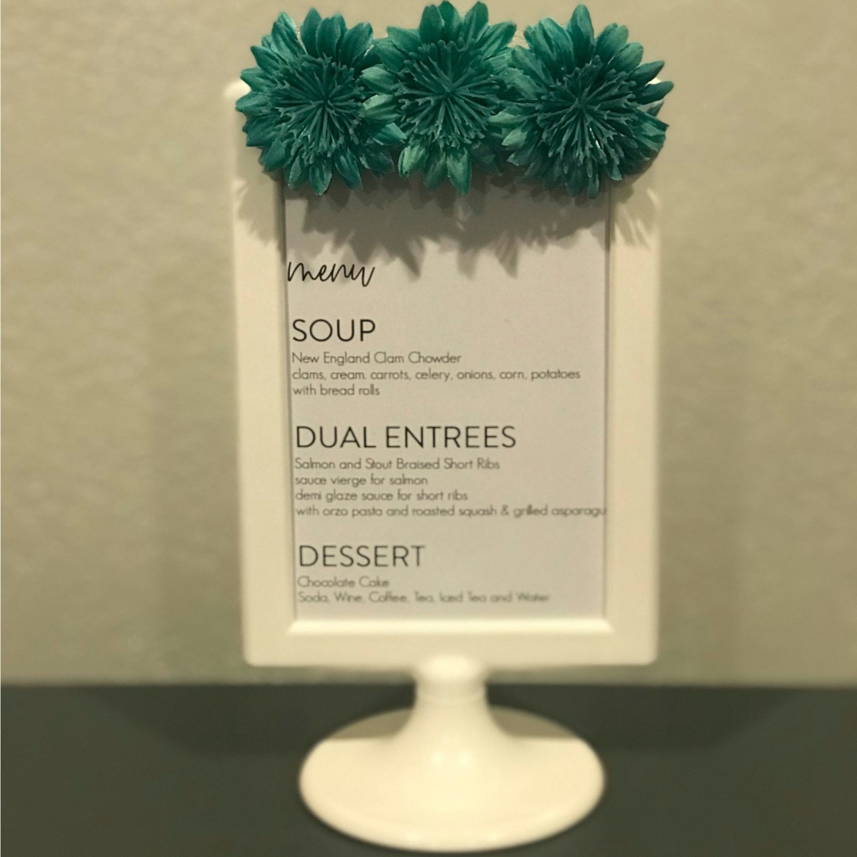 Inexpensive Wedding Table Number/Menu Holder My Frugal Wedding