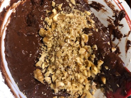 adding nuts to batter