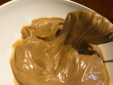 mixing peanut butter