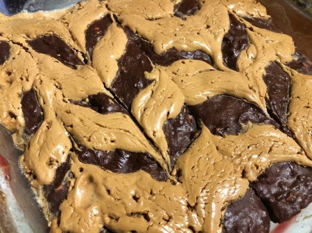 baked Fudgy Peanut Butter Banana Brownies