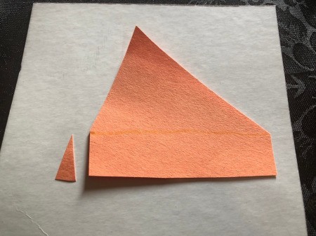 3D Pumpkin Pie Card - cut off the tiny triangle created under the line