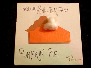 3D Pumpkin Pie Card - finished card