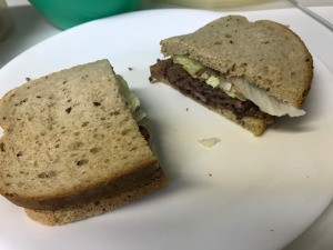 Mexican Kidney Bean Sandwich on plate