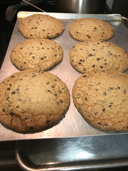 baked Gigantic Chocolate Chip Cookies