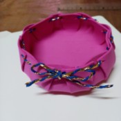 Foam Goody Bowl - tie twine in a bowl to finish the bowl