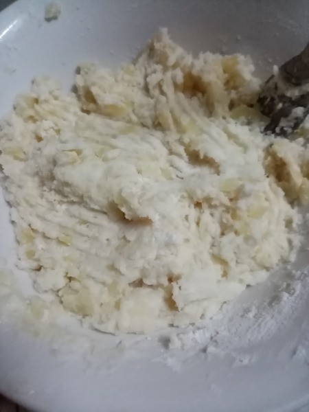 water added to flour & potatoes
