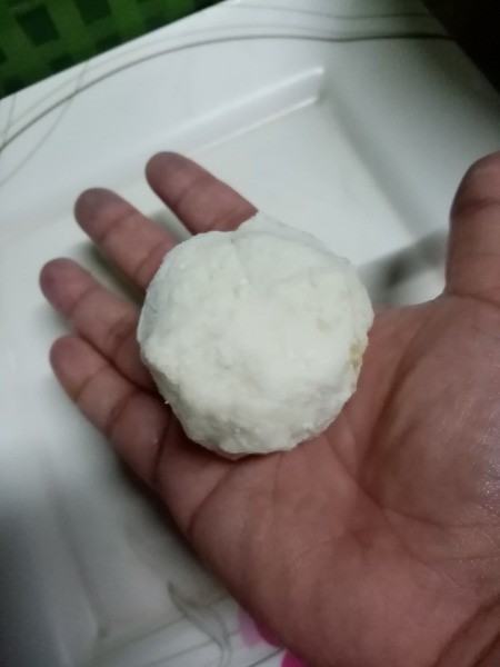 formed ball of dough