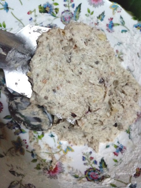 leftover fish patties ready to fry