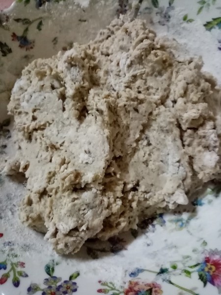 blended fish & veggies added to flours