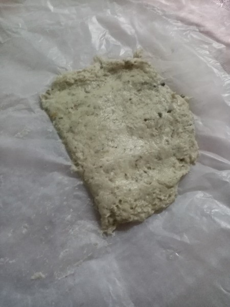 flattened leftover fish patties