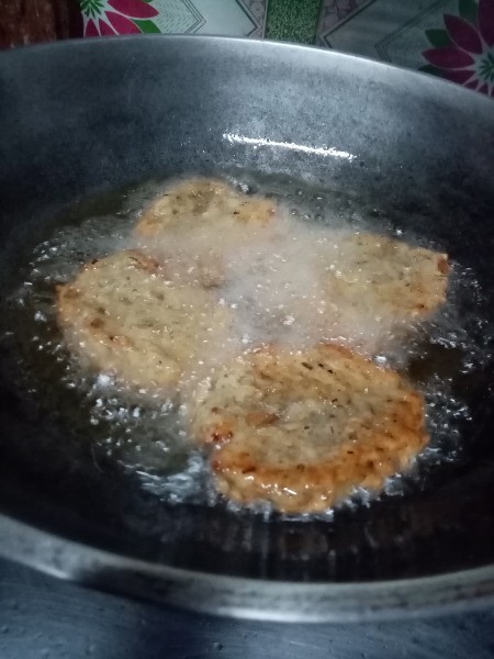 frying leftover fish patties
