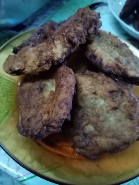 fried leftover fish patties