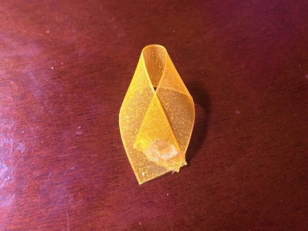 Two-Tone Ribbon Bow - glueing strips in shape