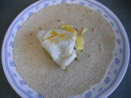 Avocado & egg on Wrap