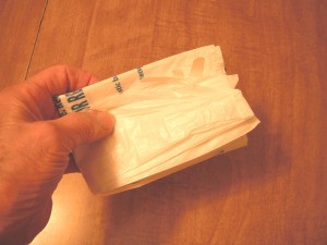 Folding Plastic Grocery Bags - folded plastic bag