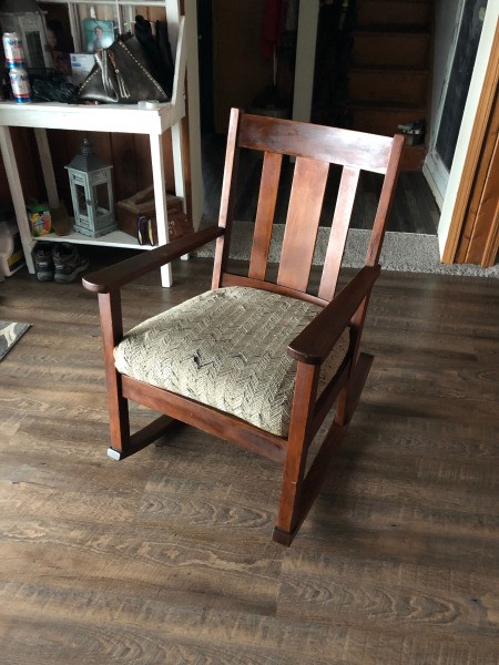 Value and Age of a Murphy 711 Rocking Chair - rocking chair with upholstered seat