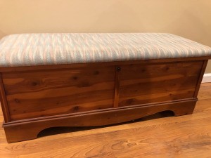 Value of a Lane Cedar Chest - chest with an upholstered top