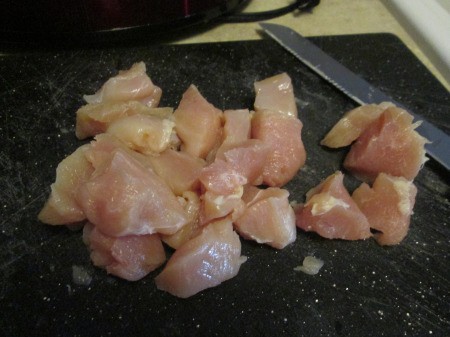 cut chicken breast