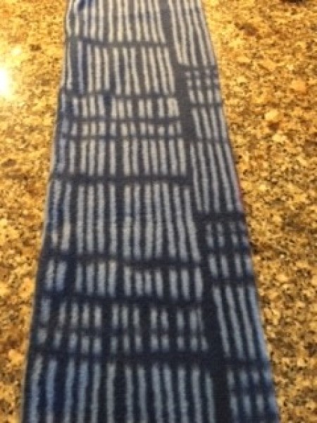 Scrap Quilt for a Baby Boy - fleece strip