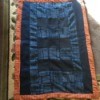 Scrap Quilt for a Baby Boy - finished dark blue scrap quilt