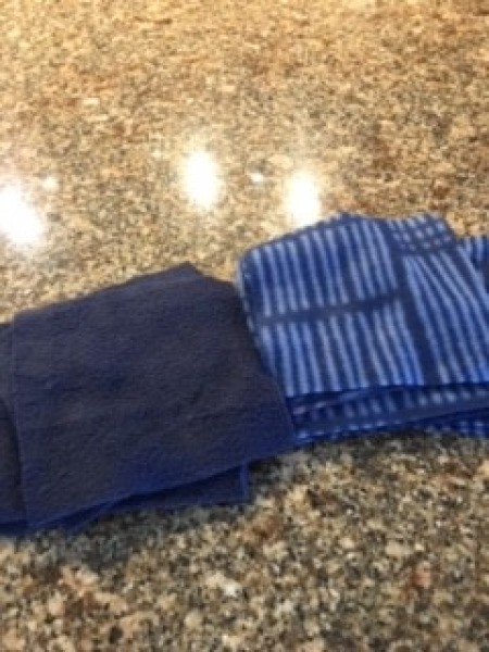 Scrap Quilt for a Baby Boy -fleece squares