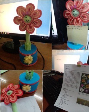 Flower Foam Pen Case and Stand - montage of the multi-purpose flower pen and stand
