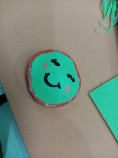 Flower Foam Pen Case and Stand - draw a face on it