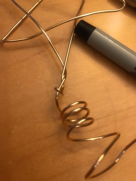 DIY Wire Star Christmas Tree Topper - several wraps