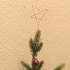 DIY Wire Star Christmas Tree Topper - wire topper on a small table top tree