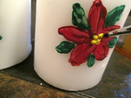 Designing Two For One - adding yellow to the middle of the flower