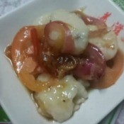 Savory Rice Balls Salad on plate